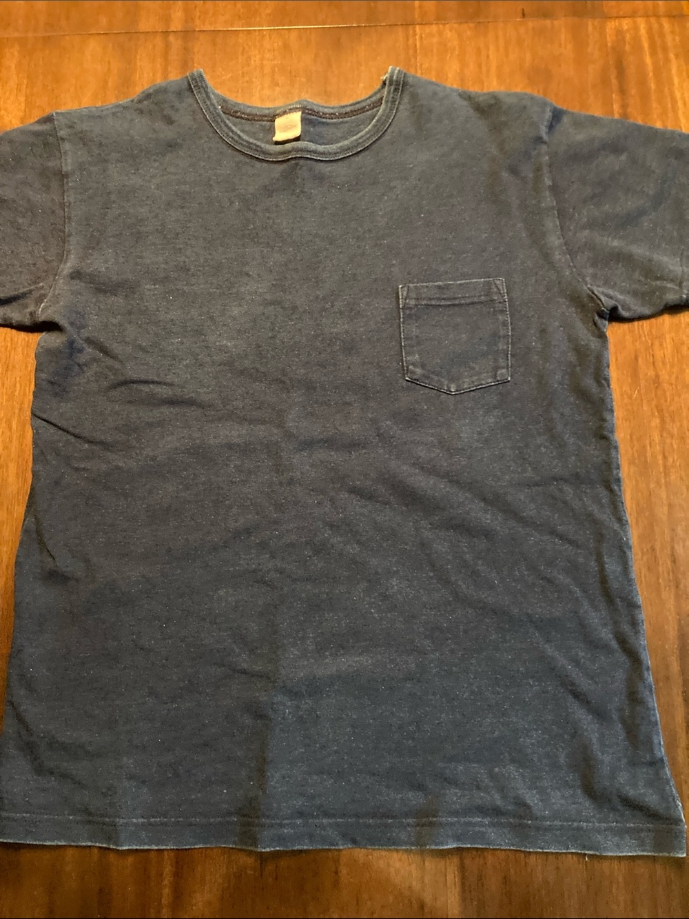 3sixteen Men's Pocket Crew Neck T-Shirt - Indigo Blue